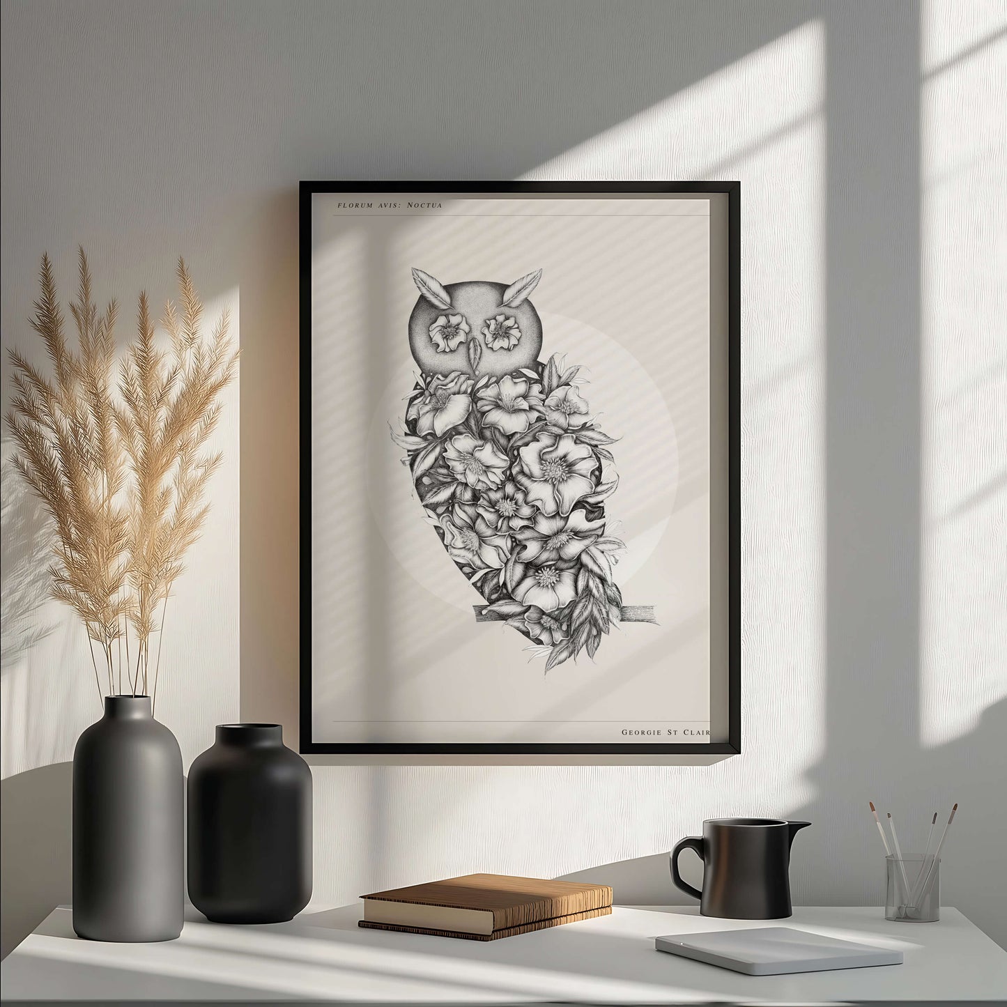 Floral Owl  - Art Print