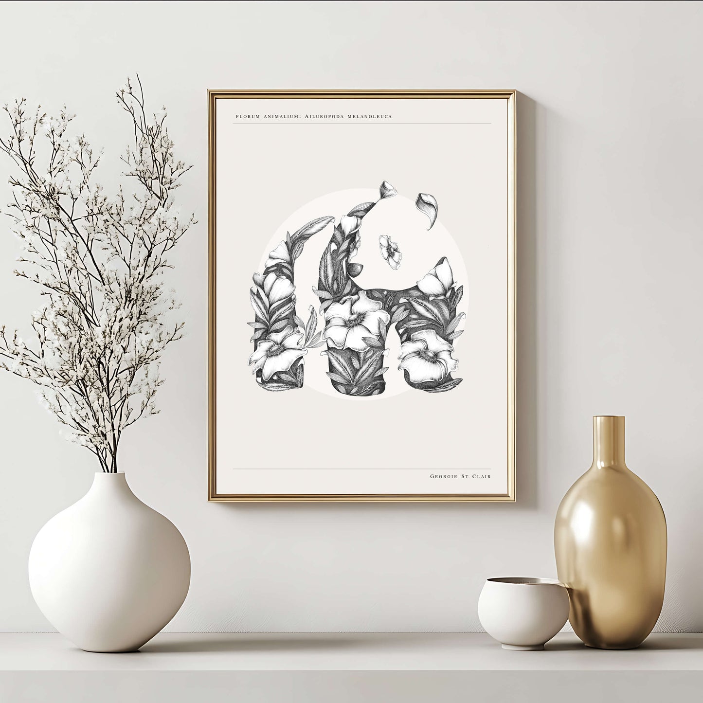 Floral Panda - Art Print