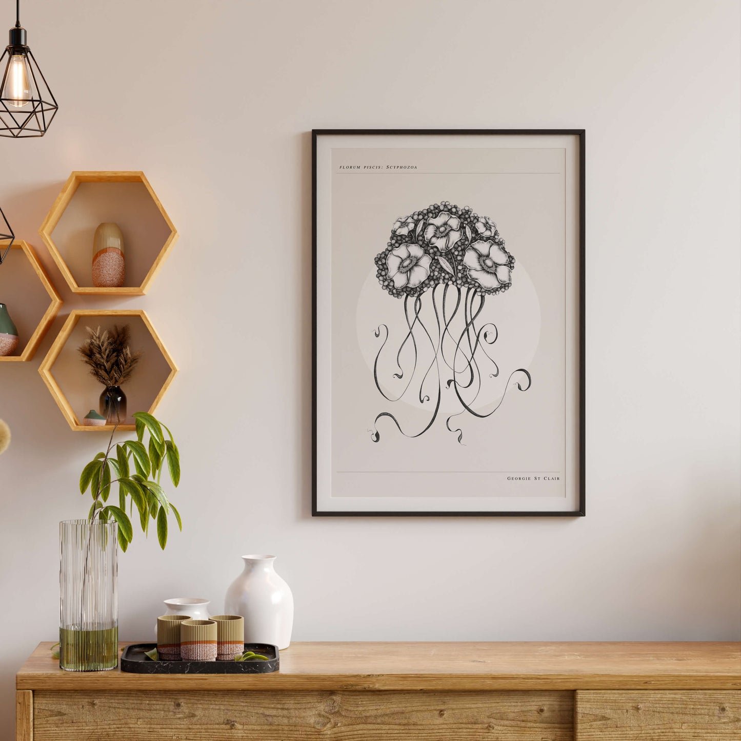 Floral Jellyfish - Art Print