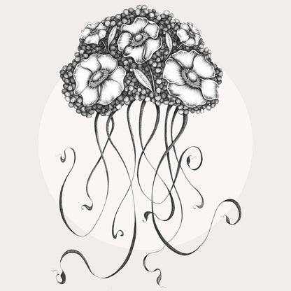 Floral Jellyfish - Art Print